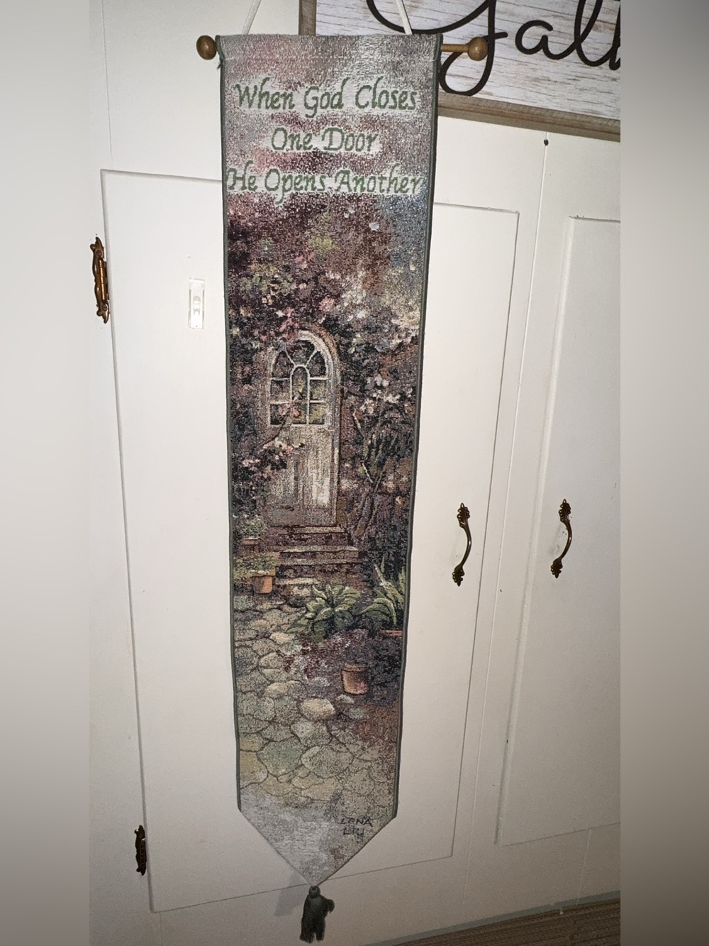 Inspirational Garden Door Wall Hanging - Neutral Tones Home Decor Accent Piece